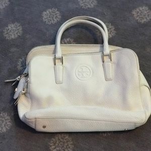 Tory Burch Triple Zip Thea Satchel in White
